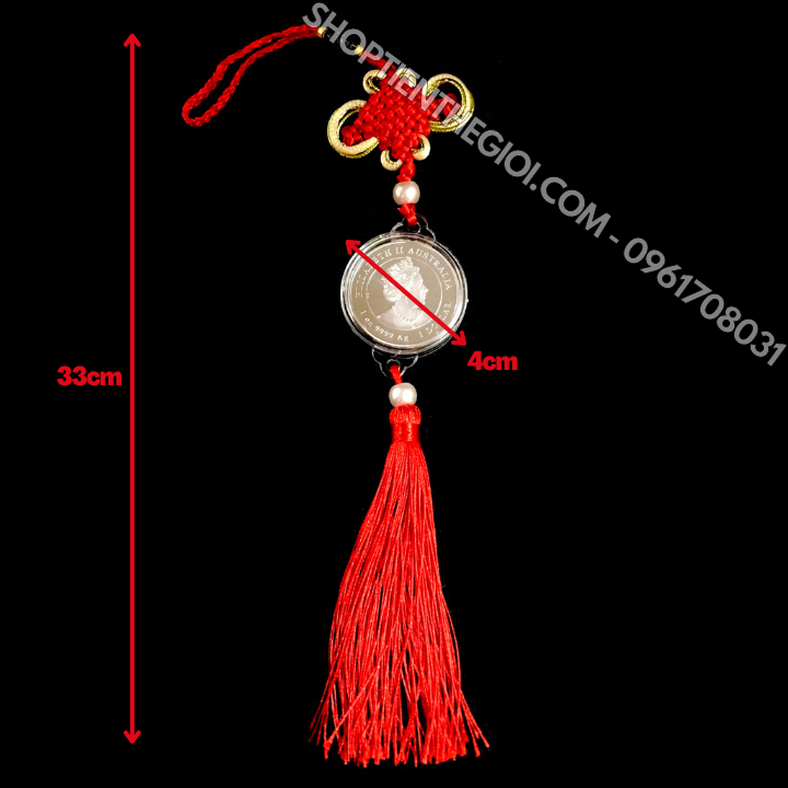 Dây Treo Ô Tô Xu Úc Hình Con Mèo Bạc